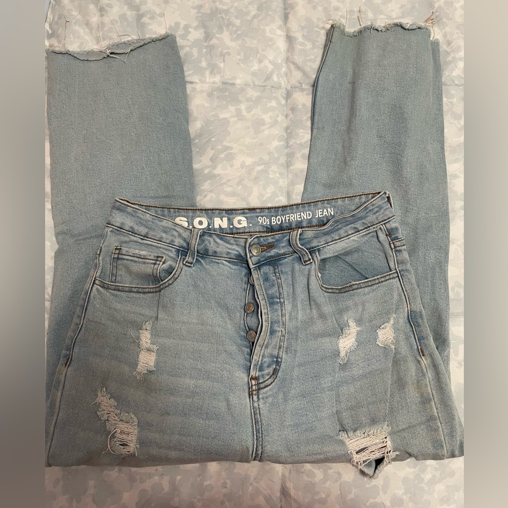 Light Blue Boyfriend Jeans